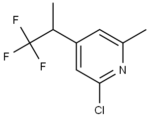 2-Chloro-6-methyl-4-(1,1,1-trifluoropropan-2-yl)pyridine Structure