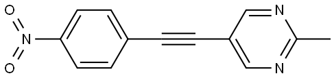 2-methyl-5-((4-nitrophenyl)ethynyl)pyrimidine Structure