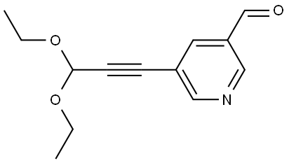 5-(3,3-Diethoxy-1-propyn-1-yl)-3-pyridinecarboxaldehyde Structure