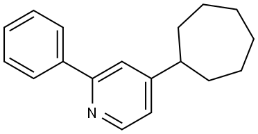 Pyridine, 4-cycloheptyl-2-phenyl- Structure