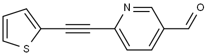 6-[2-(2-Thienyl)ethynyl]-3-pyridinecarboxaldehyde Structure