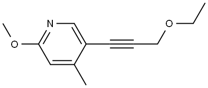 5-(3-Ethoxy-1-propyn-1-yl)-2-methoxy-4-methylpyridine Structure