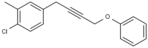 1-Chloro-2-methyl-4-(4-phenoxy-2-butyn-1-yl)benzene Structure