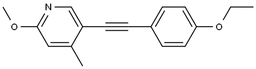 5-[2-(4-Ethoxyphenyl)ethynyl]-2-methoxy-4-methylpyridine Structure