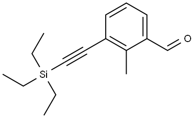 2-Methyl-3-[2-(triethylsilyl)ethynyl]benzaldehyde Structure