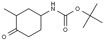 tert-butyl N-(3-methyl-4-oxocyclohexyl)carbamate, Mixture of diastereomers Structure