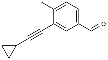 3-(2-Cyclopropylethynyl)-4-methylbenzaldehyde Structure