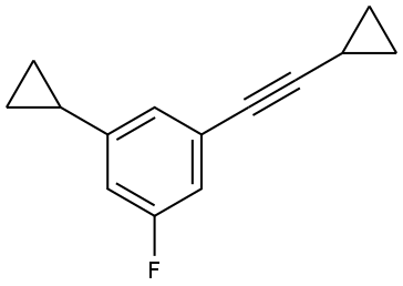 1-Cyclopropyl-3-(2-cyclopropylethynyl)-5-fluorobenzene Structure