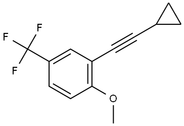 2-(2-Cyclopropylethynyl)-1-methoxy-4-(trifluoromethyl)benzene Structure