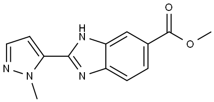 methyl 2-(1-methyl-1H-pyrazol-5-yl)-1H-benzo[d]imidazole-6-carboxylate Structure