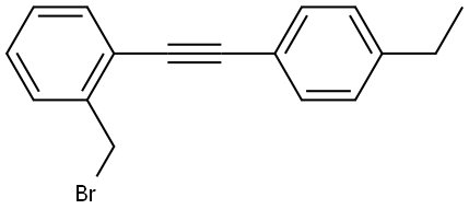 1-(bromomethyl)-2-((4-ethylphenyl)ethynyl)benzene Structure