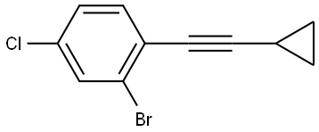 2-Bromo-4-chloro-1-(2-cyclopropylethynyl)benzene Structure