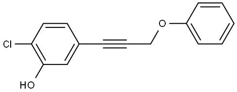 2-Chloro-5-(3-phenoxy-1-propyn-1-yl)phenol Structure