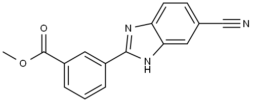 Benzoic acid, 3-(6-cyano-1H-benzimidazol-2-yl)-, methyl ester Structure