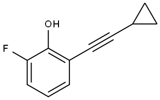 2-(2-Cyclopropylethynyl)-6-fluorophenol Structure