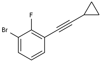 1-Bromo-3-(2-cyclopropylethynyl)-2-fluorobenzene Structure