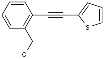 2-((2-(chloromethyl)phenyl)ethynyl)thiophene Structure