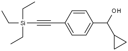 α-Cyclopropyl-4-[2-(triethylsilyl)ethynyl]benzenemethanol Structure