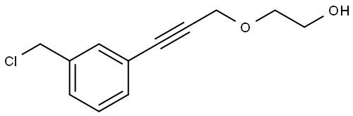 2-((3-(3-(chloromethyl)phenyl)prop-2-yn-1-yl)oxy)ethanol Structure