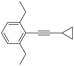 2-(2-Cyclopropylethynyl)-1,3-diethylbenzene Structure