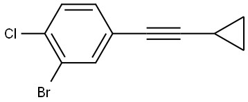 2-Bromo-1-chloro-4-(2-cyclopropylethynyl)benzene Structure