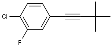 1-Chloro-4-(3,3-dimethyl-1-butyn-1-yl)-2-fluorobenzene Structure