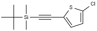 2-Chloro-5-[2-[(1,1-dimethylethyl)dimethylsilyl]ethynyl]thiophene Structure