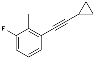 1-(2-Cyclopropylethynyl)-3-fluoro-2-methylbenzene Structure