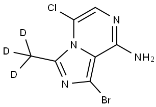 1-Bromo-5-chloro-3-methylimidazo[1,5-a]pyrazin-8-amine-d3 Structure