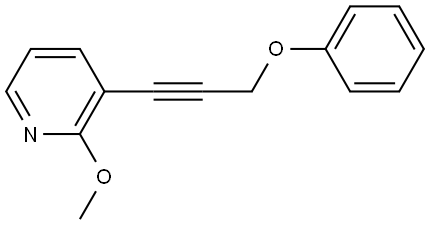 Pyridine, 2-methoxy-3-(3-phenoxy-1-propyn-1-yl)- Structure