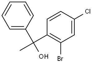 2-Bromo-4-chloro-α-methyl-α-phenylbenzenemethanol Structure