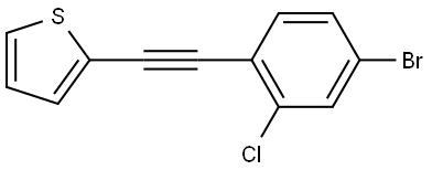 2-[2-(4-Bromo-2-chlorophenyl)ethynyl]thiophene Structure