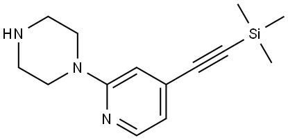 1-(4-((trimethylsilyl)ethynyl)pyridin-2-yl)piperazine Structure