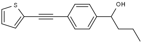 α-Propyl-4-[2-(2-thienyl)ethynyl]benzenemethanol Structure