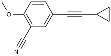 5-(2-Cyclopropylethynyl)-2-methoxybenzonitrile Structure