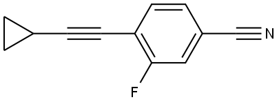 4-(2-Cyclopropylethynyl)-3-fluorobenzonitrile Structure