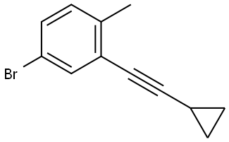 4-Bromo-2-(2-cyclopropylethynyl)-1-methylbenzene Structure