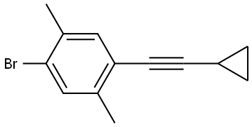 1-Bromo-4-(2-cyclopropylethynyl)-2,5-dimethylbenzene Structure