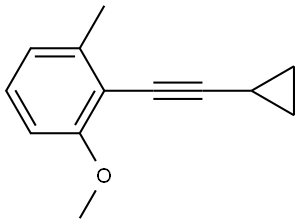 2-(2-Cyclopropylethynyl)-1-methoxy-3-methylbenzene Structure