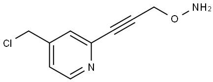 O-(3-(4-(chloromethyl)pyridin-2-yl)prop-2-yn-1-yl)hydroxylamine Structure