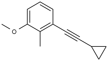 1-(2-Cyclopropylethynyl)-3-methoxy-2-methylbenzene 구조식 이미지