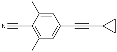 4-(2-Cyclopropylethynyl)-2,6-dimethylbenzonitrile Structure