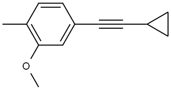 4-(2-Cyclopropylethynyl)-2-methoxy-1-methylbenzene Structure