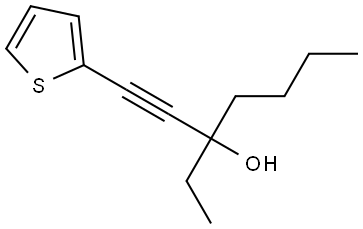 3-Ethyl-1-(2-thienyl)-1-heptyn-3-ol Structure