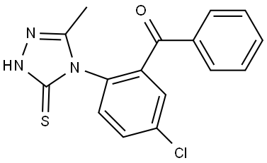 4-(2-benzoyl-4-chlorophenyl)-5-methyl-4H-1,2,4-triazole-3-thiol Structure