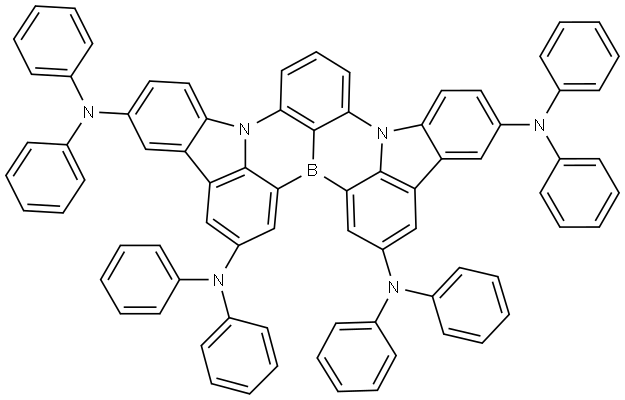 Indolo[3,2,1-de]indolo[3',2',1':8,1][1,4]benzazaborino[2,3,4-kl]phenazaborine-2,5,15,18-tetramine, N2,N2,N5,N5,N15,N15,N18,N18-octaphenyl- Structure