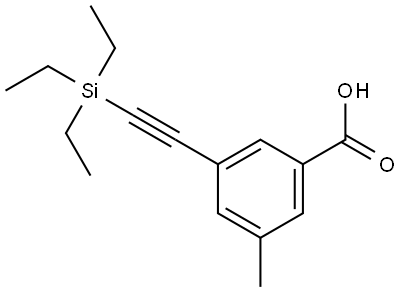 3-Methyl-5-[2-(triethylsilyl)ethynyl]benzoic acid Structure