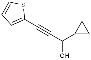 α-[2-(2-Thienyl)ethynyl]cyclopropanemethanol Structure