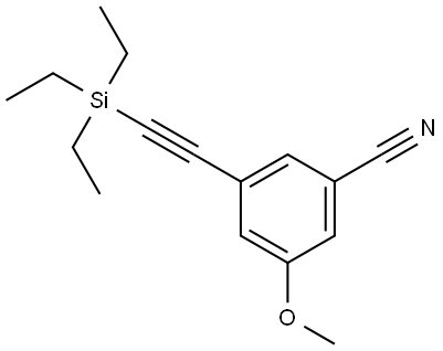 3-Methoxy-5-[2-(triethylsilyl)ethynyl]benzonitrile Structure