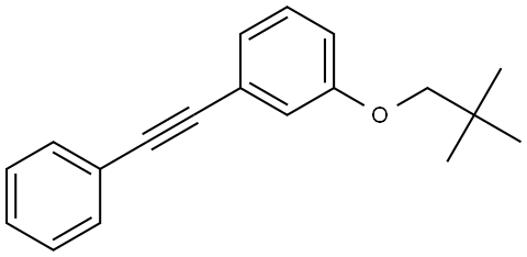 1-(2,2-Dimethylpropoxy)-3-(2-phenylethynyl)benzene Structure